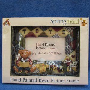 Daisy Kingdom Blue Jean Teddy Bear Picture Frame